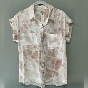 Cloth & Stone for Anthropologie Short Sleeve Button-down Blouse